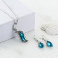 thumbnail image 1 of Xinyolin 2Pcs/Set Exquisite Workmanship Noble Necklace Earrings Set - Beautiful Shining Faux Crystal Pendant Necklace Hook Earrings Jewelry Accessory, 1 of 8