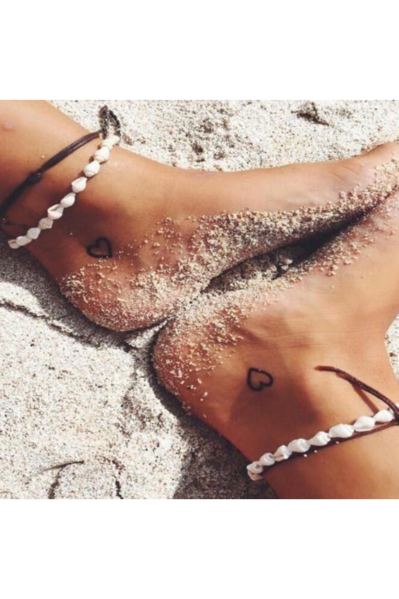 2Pcs/Set Women Bohemia Shell Foot Chain Anklet, Barefoot Jewelry