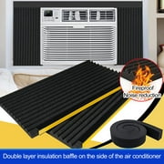Xinyolin 3Pcs Window Air Conditioner Foam Insulation Side Panels Seal Kit Energy Saving Universal Size AC Units Insulating Panels