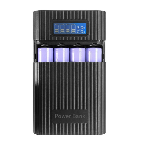 Xinyolin 4 Slot 18650 Battery Charger LCD Display DIY Mobile Power Bank Case Enclosure