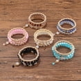 thumbnail image 1 of Xinyolin 4Pcs Multilayer Faux Glaze Elasticity Tassel Bangles - Beach Jewelry, 1 of 8