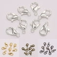 thumbnail image 1 of Xinyolin 50Pcs Lobster Hooks Plated Multipurpose DIY - Bracelet Necklace Key Ring Lobster Clasps Jewelry Findings, 1 of 8