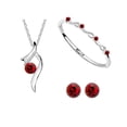 thumbnail image 1 of Xinyolin Bridal Jewelry Set Silver Plated Rhinestone Inlaid Necklace Earrings Bracelet, 1 of 5