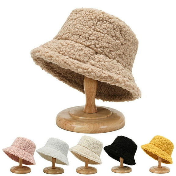 Xinyolin Bucket Hat Solid Color All Match Autumn Winter Lightweight Dome Hat for Outdoor