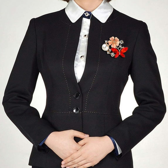 Xinyolin Butterfly & Flower Decor Brooch Pin, Elegant Style Lovely Brooch for Daily Life