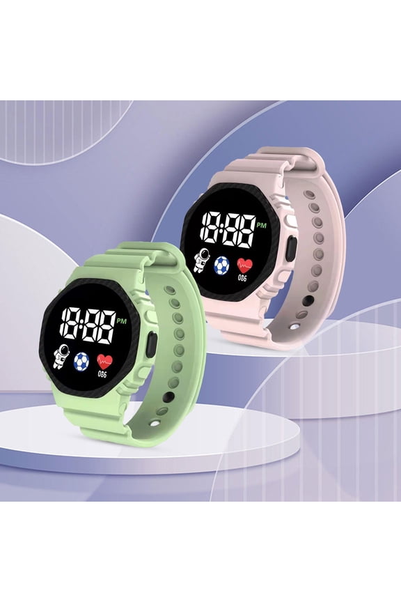 C5-12 Electronic Watch Luminous Life Waterproof Square Spaceman Clock LED Electronic Sports Watch for Student