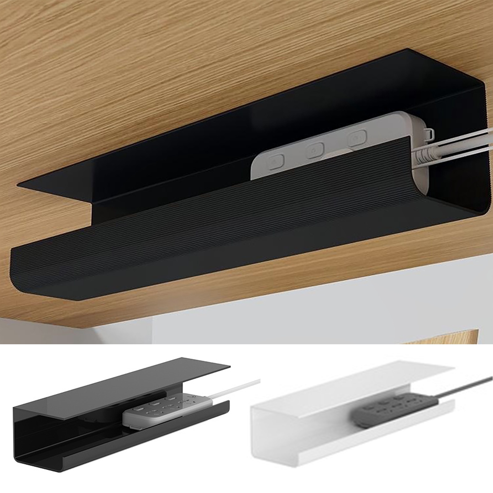 Wire Hook Rack Desktop Xinyolin Cable Management Rack No-Screw Under Desk Self-Adhesive ...