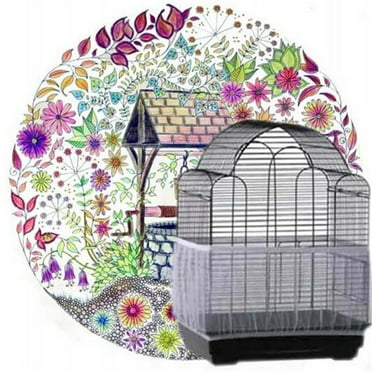 Xinyolin Cage Cover Machine Washable Heavy-duty Top Net Yarn Round Square Cages Universal Birdcage Cover for Home