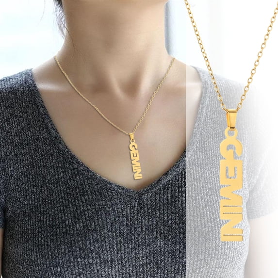 Xinyolin Charm Necklace with 12 Constellations - Adjustable Clavicle Chain Jewelry