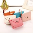 thumbnail image 1 of Xinyolin Coin Purse Button Closure Portable Handle Strap Small Waterproof Faux Leather Candy Color Women Change Pouch Wallet for Daily, 1 of 8