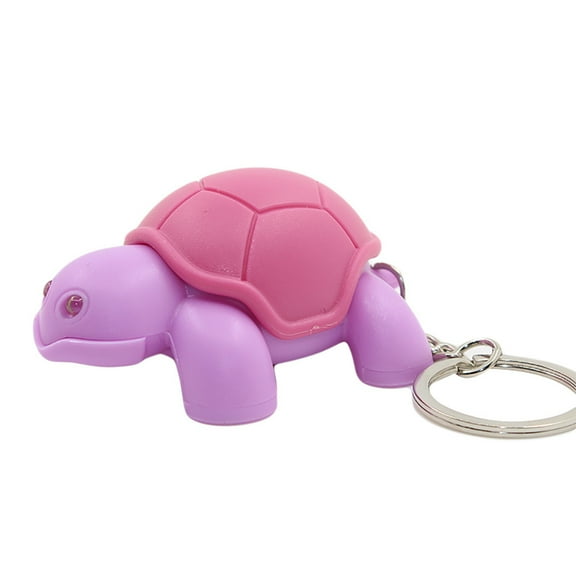 Xinyolin Creative Turtle Keychain LED Light Sound Key Ring Holder, Bag Hanging Pendant