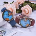 thumbnail image 1 of Xinyolin Creative World Map Plane Unisex Pointer Watch, No Numbers Party Wrist Watch, 1 of 8