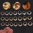 thumbnail image 1 of Xinyolin Cubic Zirconia Inlaid Nose Ring, Women's Helix Earring Hoop Piercing Jewelry, 1 of 8