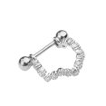 thumbnail image 1 of Xinyolin Cubic Zirconia U Shape Barbell Helix Earring, Women's Piercing Jewelry, 1 of 8