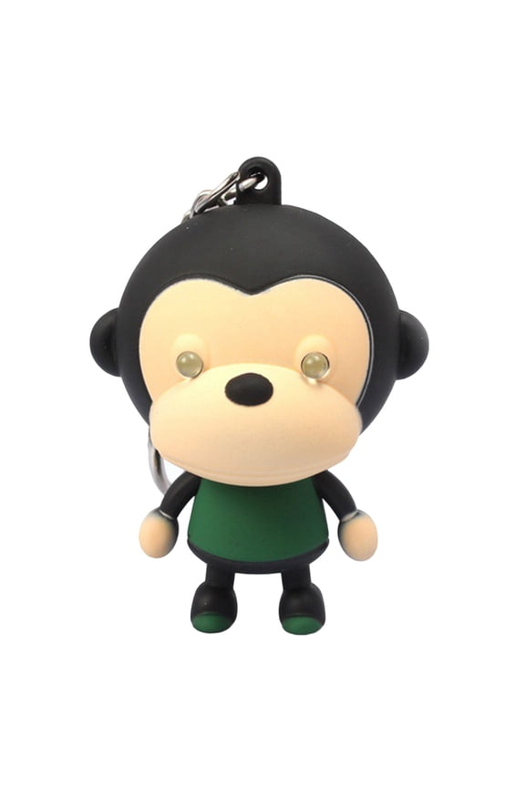 Cute Cartoon Monkey Animal LED Lighting with Sound Key Chain, Keychain Pendant