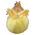 thumbnail image 1 of Xinyolin Cute Faux Fur Rabbit Ear Soft Pom Pom Ball Key Ring Chain Keychain Bag Decor, 1 of 8