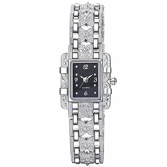 Xinyolin Elegant Lady Slim Watch Band Bracelet Quartz Wristwatch, Rectangle Case Watch