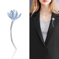 thumbnail image 1 of Xinyolin Elegant Orchid Shape Brooch Retro Simple Sweater Pin Cardigan Suit Lapel Women Badge Coat Accessories, 1 of 8