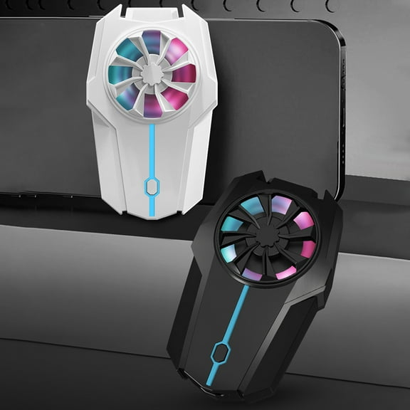 Xinyolin F15 Phone Cooling Fan Strong Wind Three-speed Adjustment Low Noise Wide Cooling Area Colorful Lights Quick Heat Dissipation Universal Mobile Phone Game Radiator Cooler for Gamer