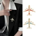 thumbnail image 1 of Xinyolin Fashion Brooch Pin Enamel Jewelry Shiny Cartoon Airplane Brooch Elegant Alloy Badge Handbag Sweater Suit Shawl Decoration Party Dress Clothing Accessories Jewelry Gift, 1 of 8
