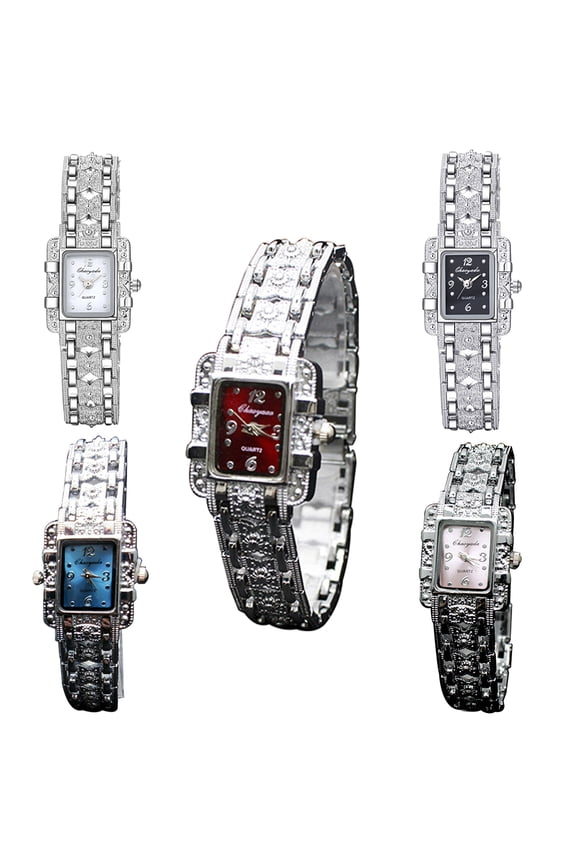 Fashion Butterfly Rhinestone Arabic Numbers Watch, Women's Square Dial Quartz Wrist Watch