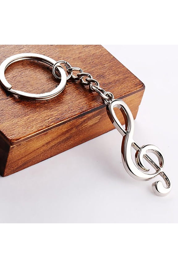 Fashion Creative Musical Note Metal Keychain Car Key Chain Ring, Women's Gift