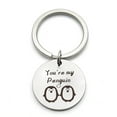 thumbnail image 1 of Xinyolin Fashion Stainless Steel You Are My Penguin Key Ring Holder, Keychain Couple Gift, 1 of 5