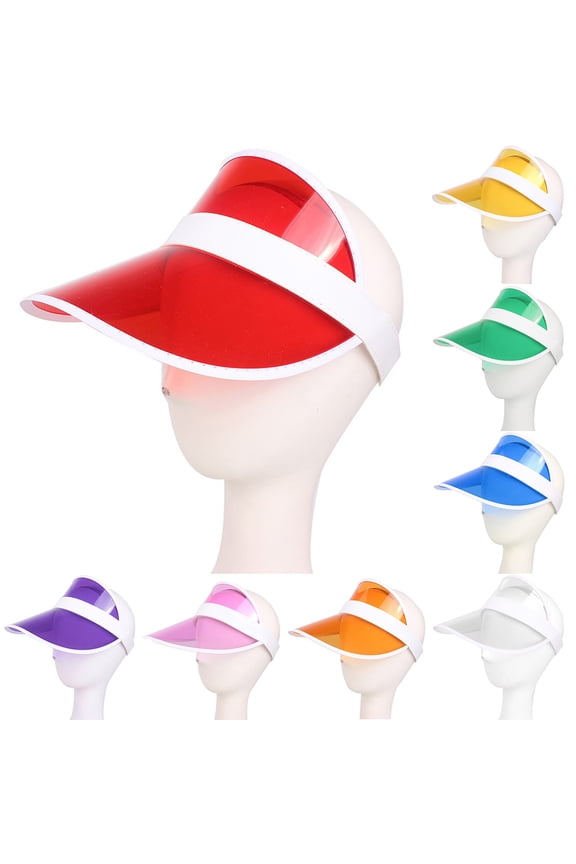 Fashion Summer Outdoor Sports Sun Cap Unisex Clear Plastic Visor Hat