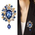 thumbnail image 1 of Xinyolin Faux Crystal Brooch Shiny Rhinestone Inlay Brooch Pin Women Trend Elegant Party Jewelry Accessory Wedding Anniversary Gift, 1 of 8