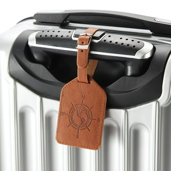Xinyolin Faux Leather Solid Color Luggage Tag Travel Suitcase ID Address Baggage Label