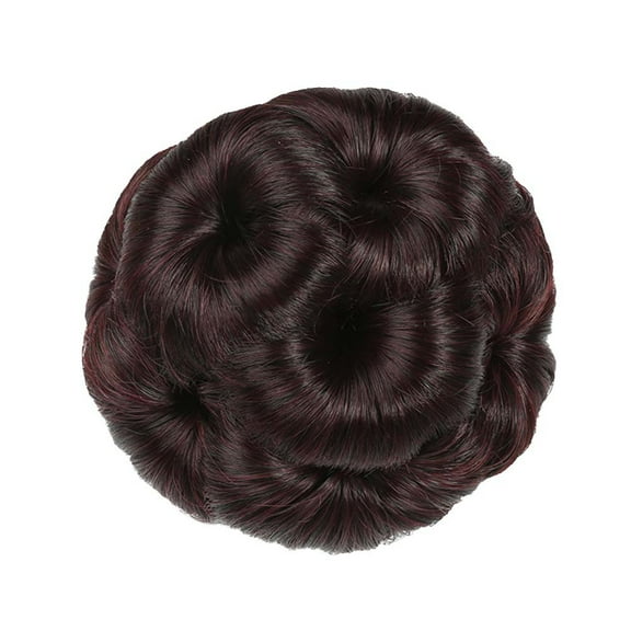 Xinyolin Faux Synthetic Hair Bun Extension Elastic Wavy Bridal Donut Chignon Hairpiece