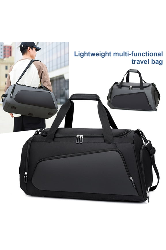 Fitness Bag Large Capacity Gym Bag Zippered Wet Dry Separation Crossbody Bag Water-proof Shoulder Bag for Outdoor Sports