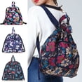 thumbnail image 1 of Xinyolin Foldable Flower Print Nylon Drawstring Waterproof Large Capacity Backpack Handbag for Shopping, 1 of 8