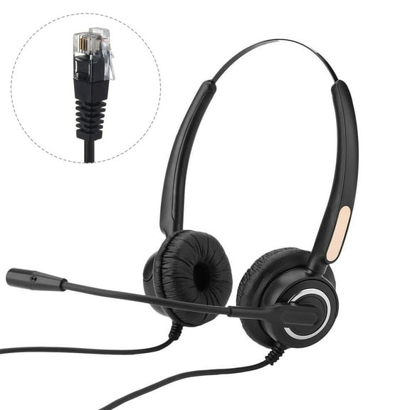 Xinyolin H500D 2.5mm/Dual 3.5mm/RJ9/USB Call Center Headset Noise Cancelling Headphone