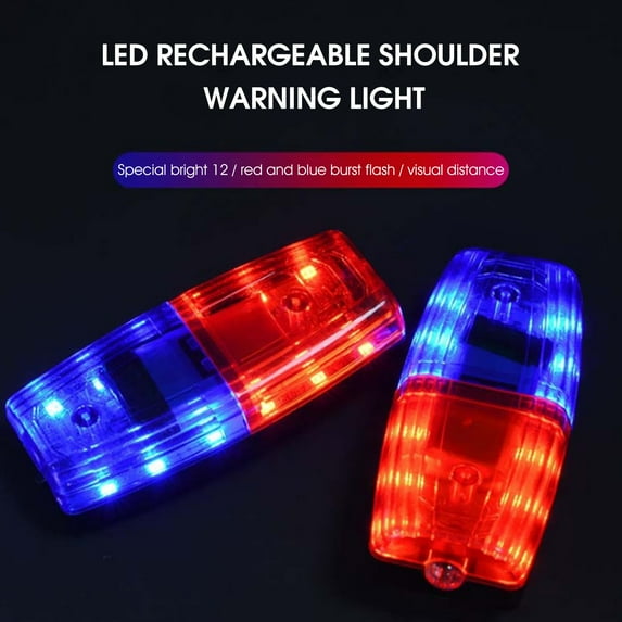 Xinyolin Indicator Light Rechargeable Energy-saving ABS Security Patrol USB LED Warning Shoulder Light for Daily Use