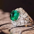 thumbnail image 1 of Xinyolin Inlaid Green Square Rhinestone Women's Ring - Anniversary Gift, 1 of 7