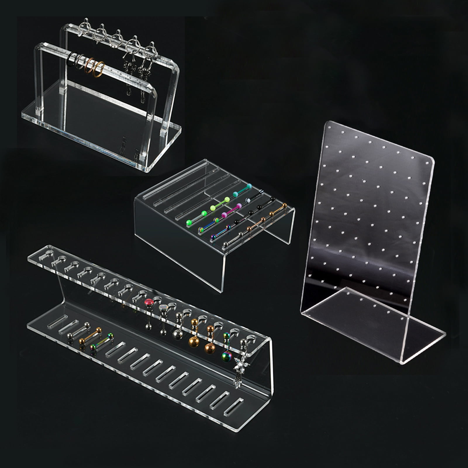 Xinyolin Jewelry Display Holder Transparent Acrylic Solid