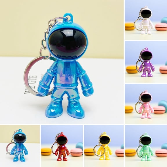 Xinyolin Key Chain Lovely Best Friends Gift Plastic 3D Cartoon Astronaut Backpack Pendant Jewelry Accessories