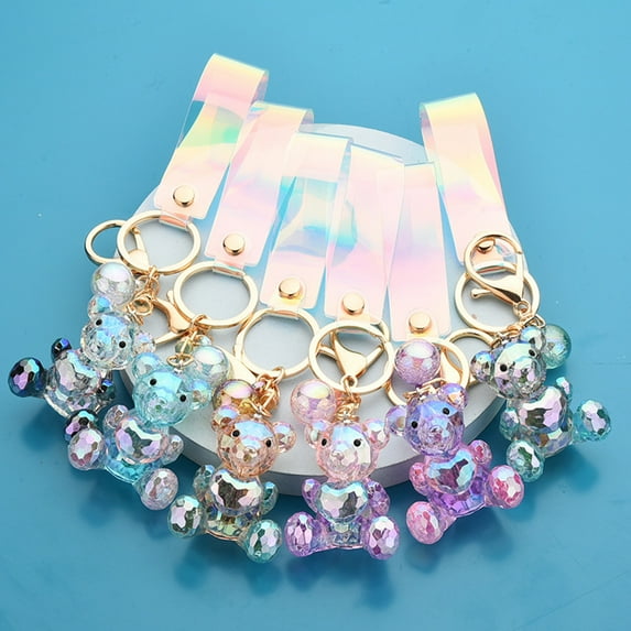 Xinyolin Key Chain Stylish Bear Shapes Acrylic Girls - Key Chain for Gifts