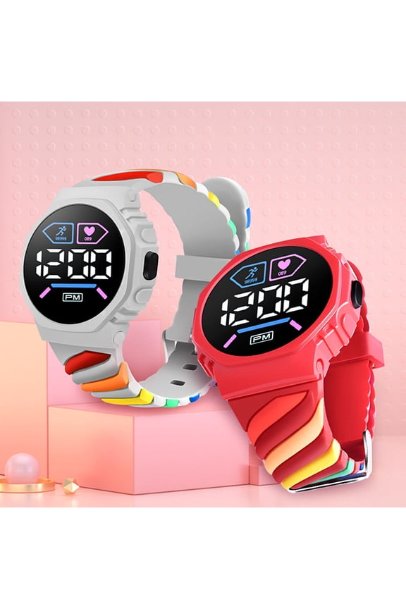 LED Electronic Watch Large Font Screen Durable Comfortable to Wear Creative Novelty Decoration Precise Time Student LED Digital Watch for Sports