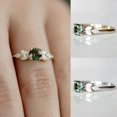 thumbnail image 1 of Xinyolin Lady Finger Ring Exquisite Rhinestone - Green Cubic Zircon Female Ring for Wedding, 1 of 8
