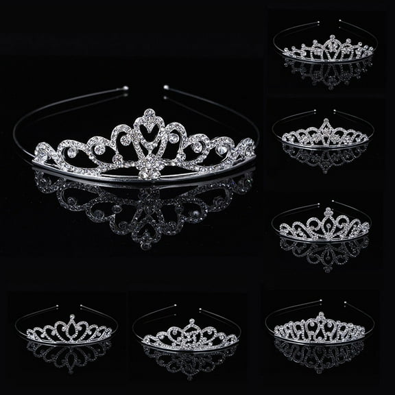 Xinyolin Lovely Crown Rhinestone Kids Girl Princess Tiara Headband Dancing Party Headwear