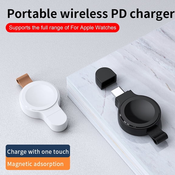 Xinyolin Magnetic Wireless Watch Charger Portable Pocket-Sized Smartwatch Charger Type-C Charging Dock Station for Apple Watch 8 7 6 5 4 3 2 1 SE