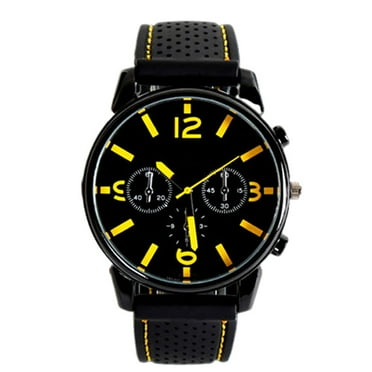Xinyolin Men Fashion Numeral Dial Silicone Band Sport Analog Quartz, Wrist Watch
