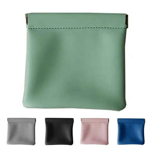 Xinyolin Mini Earphone Bag Self-closing Elastic Sheet Dustproof Faux Leather Waterproof Wire Jewelry Organizer Lipsticks Holder for Daily Use