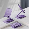 thumbnail image 1 of Xinyolin Mobile Phone Holder 360 Degree Rotation Foldable Anti-slip Great Load Bearing Adjustable Hold Phone Aluminum Alloy Stable Desk Phone Rack Phone Accessory, 1 of 8