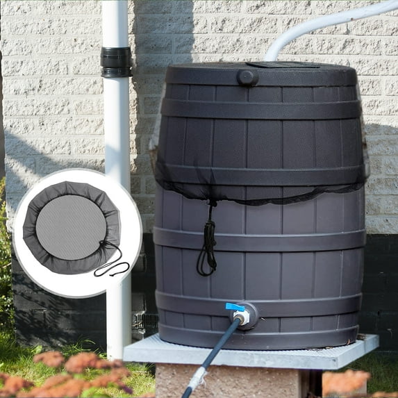 Xinyolin Net Cover Drawstring Design Lightweight Wide Applications Tear Resistant Easy to Install Keep Clean Nylon Rain Barrel Filter Cover Garden Supply