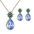 thumbnail image 1 of Xinyolin Pineapple Shape Rhinestone Pendant Earrings, Necklace Women Jewelry Set, 1 of 5