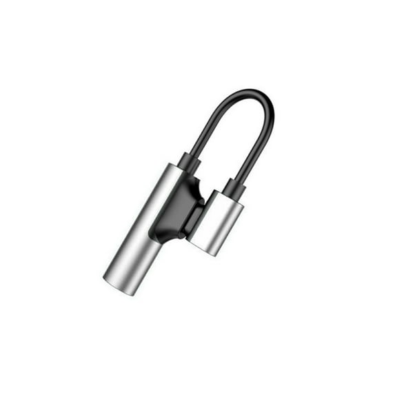 Xinyolin Portable 2 in 1 Type-C to 3.5mm Earphone Jack Music Converter Charging Adapter