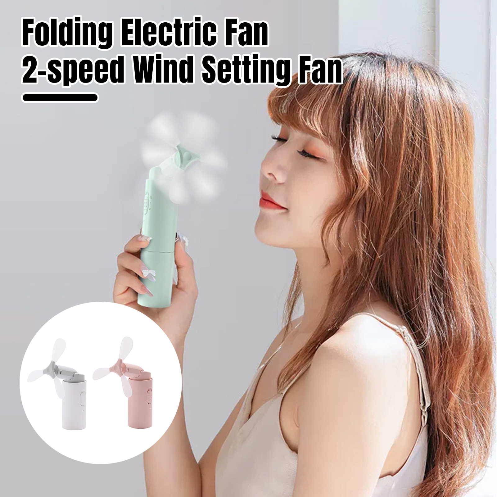 Xinyolin Portable Handheld Fan with 2Speed Settings Low Noise Adjustable Angle Rechargeable